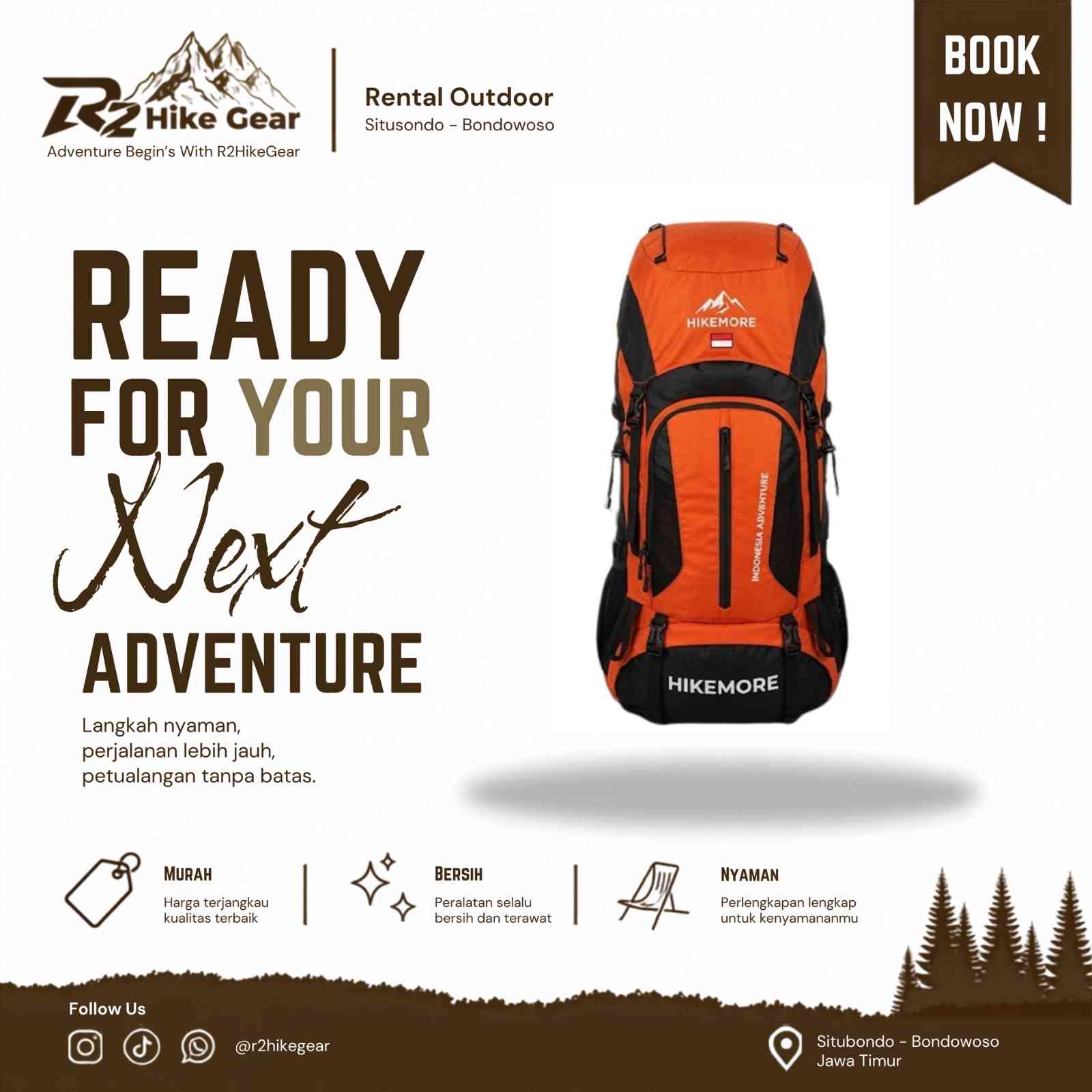 Carrier HikeMore 60L - Gambar Hanya Contoh